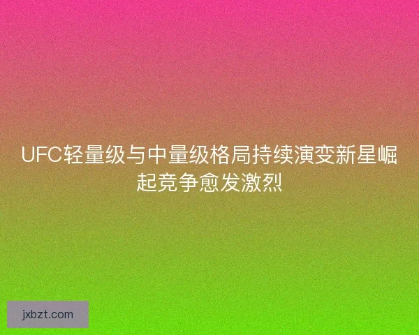 UFC轻量级与中量级格局持续演变新星崛起竞争愈发激烈